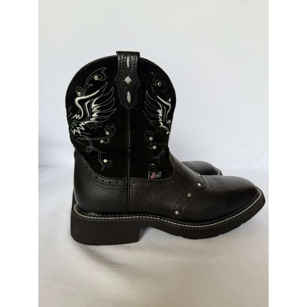 Justin Gypsy Black Leather Western Boots Women’s 9.5B L9977 - Picture 5 of 11